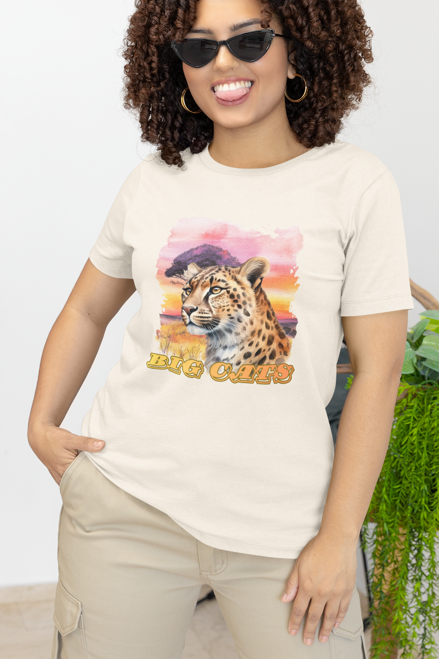Women's "Big Cats" Cheetah Graphic T-Shirt