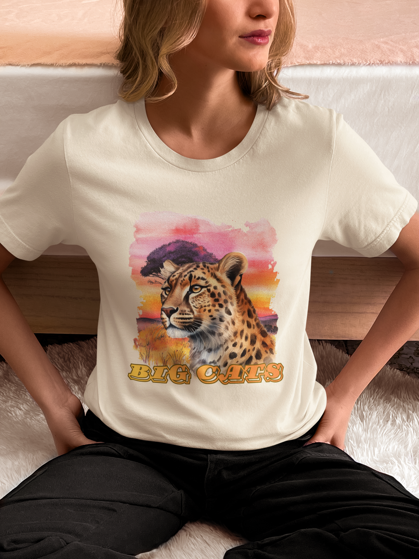 Women's "Big Cats" Cheetah Graphic T-Shirt