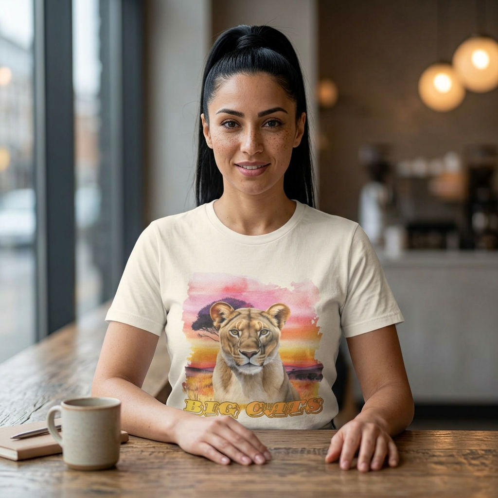 Women's Lioness Big Cats Short Sleeve Tee