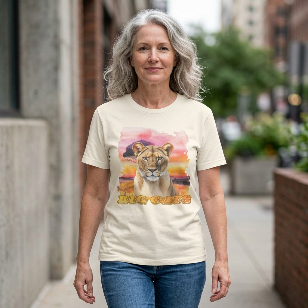 Women's Lioness Big Cats Short Sleeve Tee