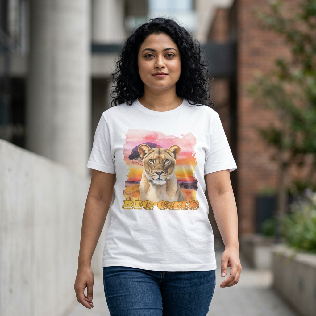 Women's Lioness Big Cats Short Sleeve Tee