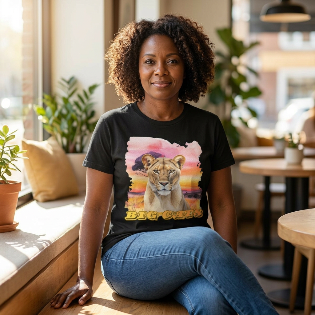 Women's Lioness Big Cats Short Sleeve Tee