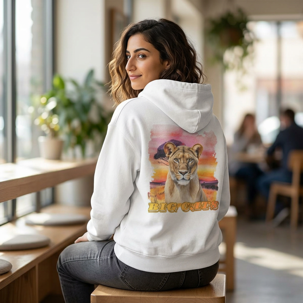 Women's Big Cats Lioness Hooded Sweatshirt