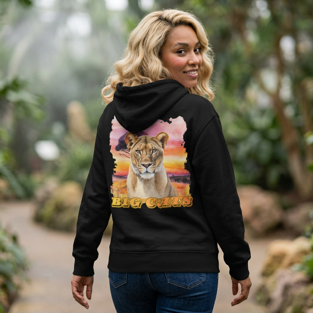 Women's Big Cats Lioness Hooded Sweatshirt