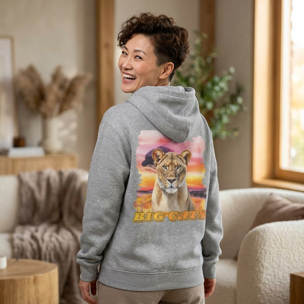 Women's Big Cats Lioness Hooded Sweatshirt