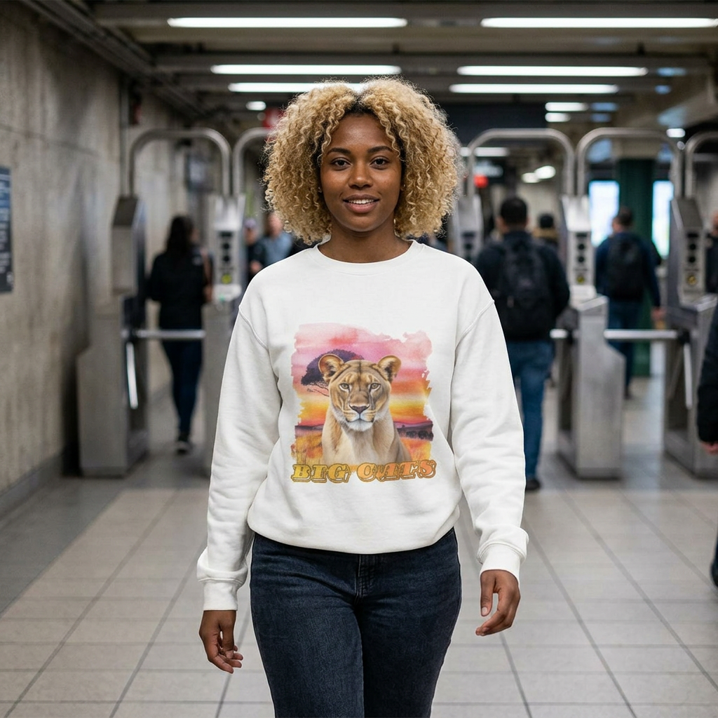 Women's Lioness Big Cats Crewneck Sweatshirt