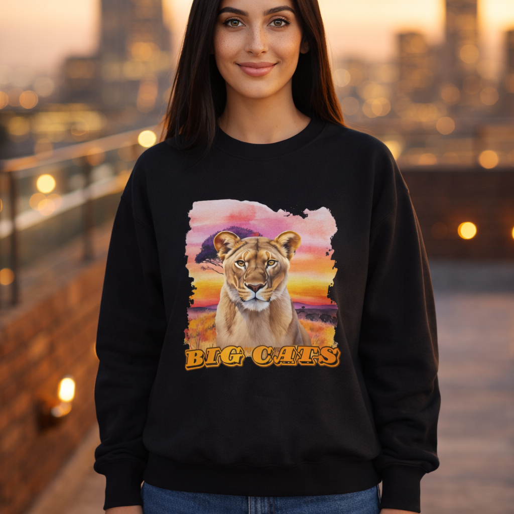 Women's Lioness Big Cats Crewneck Sweatshirt