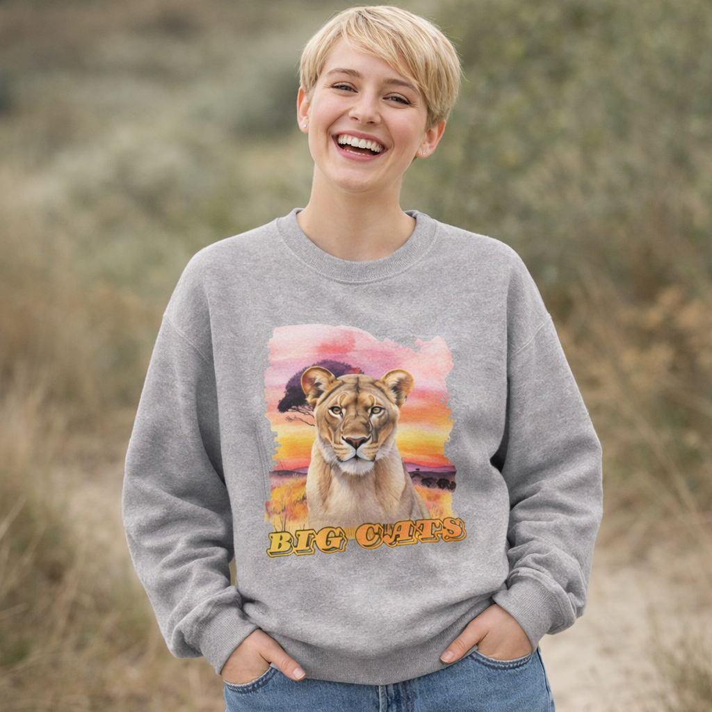 Women's Lioness Big Cats Crewneck Sweatshirt