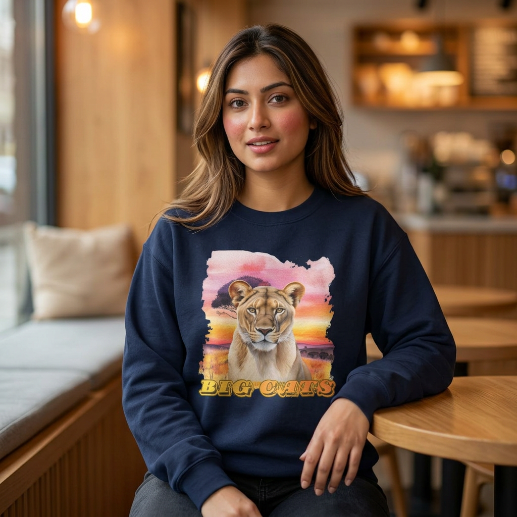 Women's Lioness Big Cats Crewneck Sweatshirt