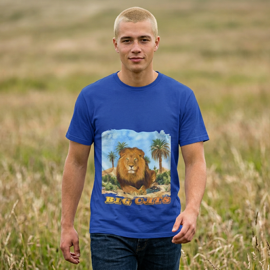 Men's Big Cats Lion Tee Shirt