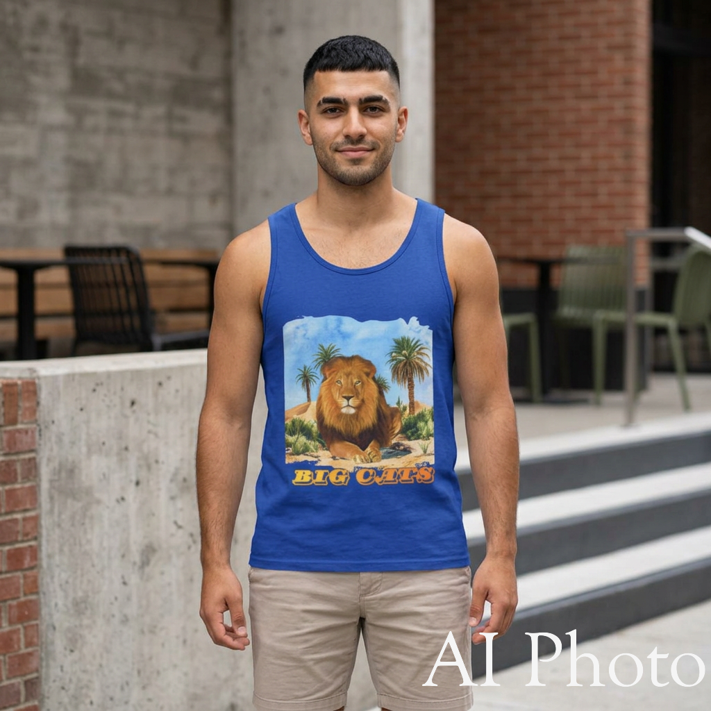 Men's Big Cats Lion Tank Top