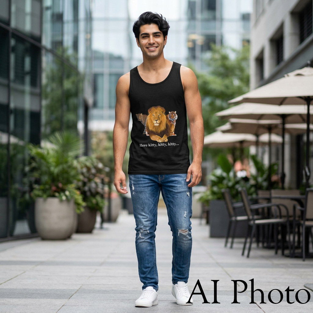 Men's Big Cats Lion Tank Top