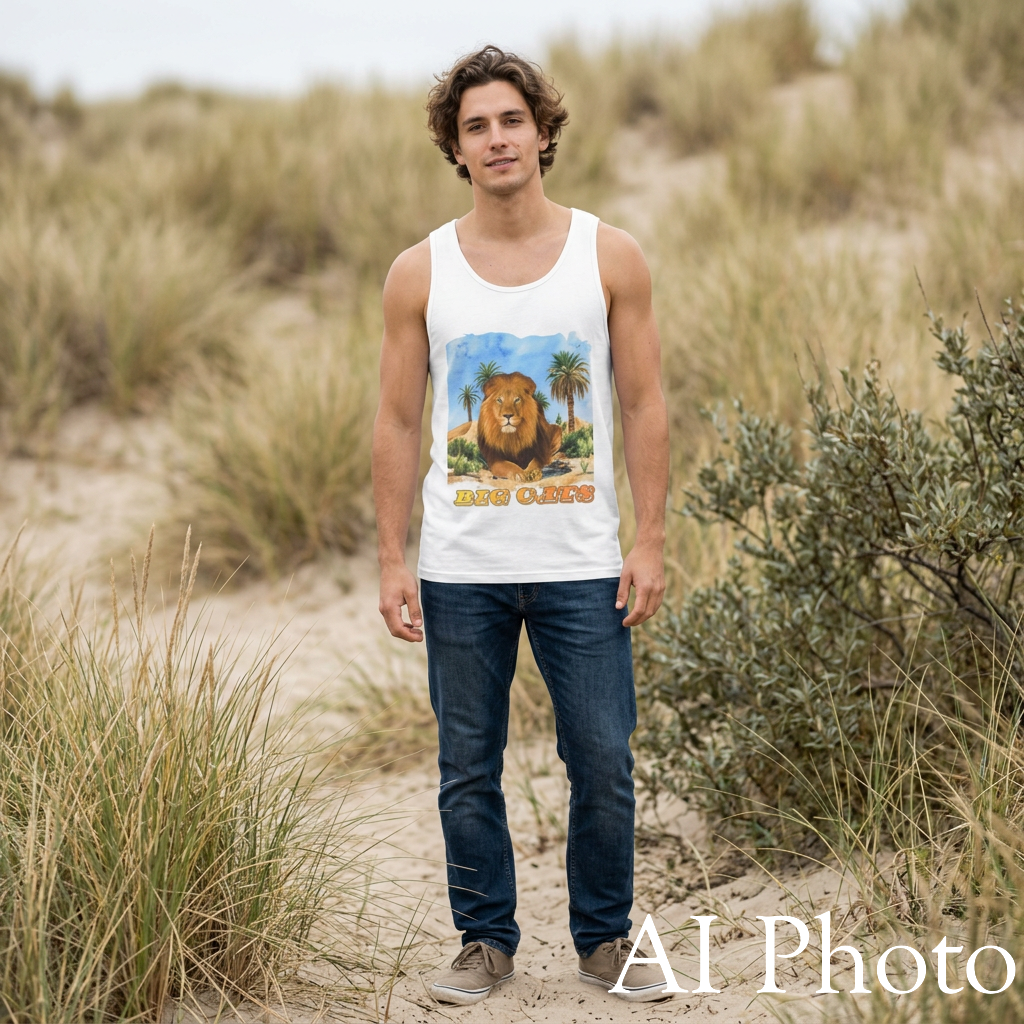 Men's Big Cats Lion Tank Top