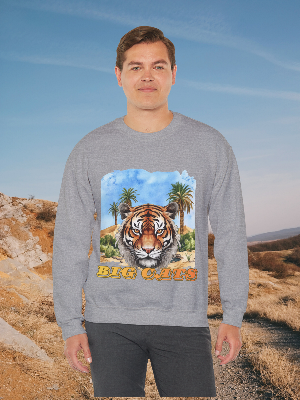Men's Big Cats Tiger Crewneck Sweatshirt