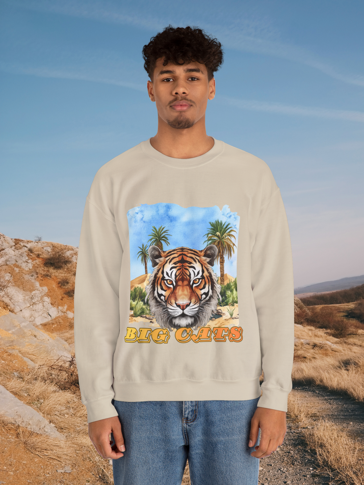 Men's Big Cats Tiger Crewneck Sweatshirt