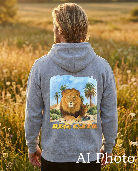 Men's Lion Big Cats Hooded Sweatshirt