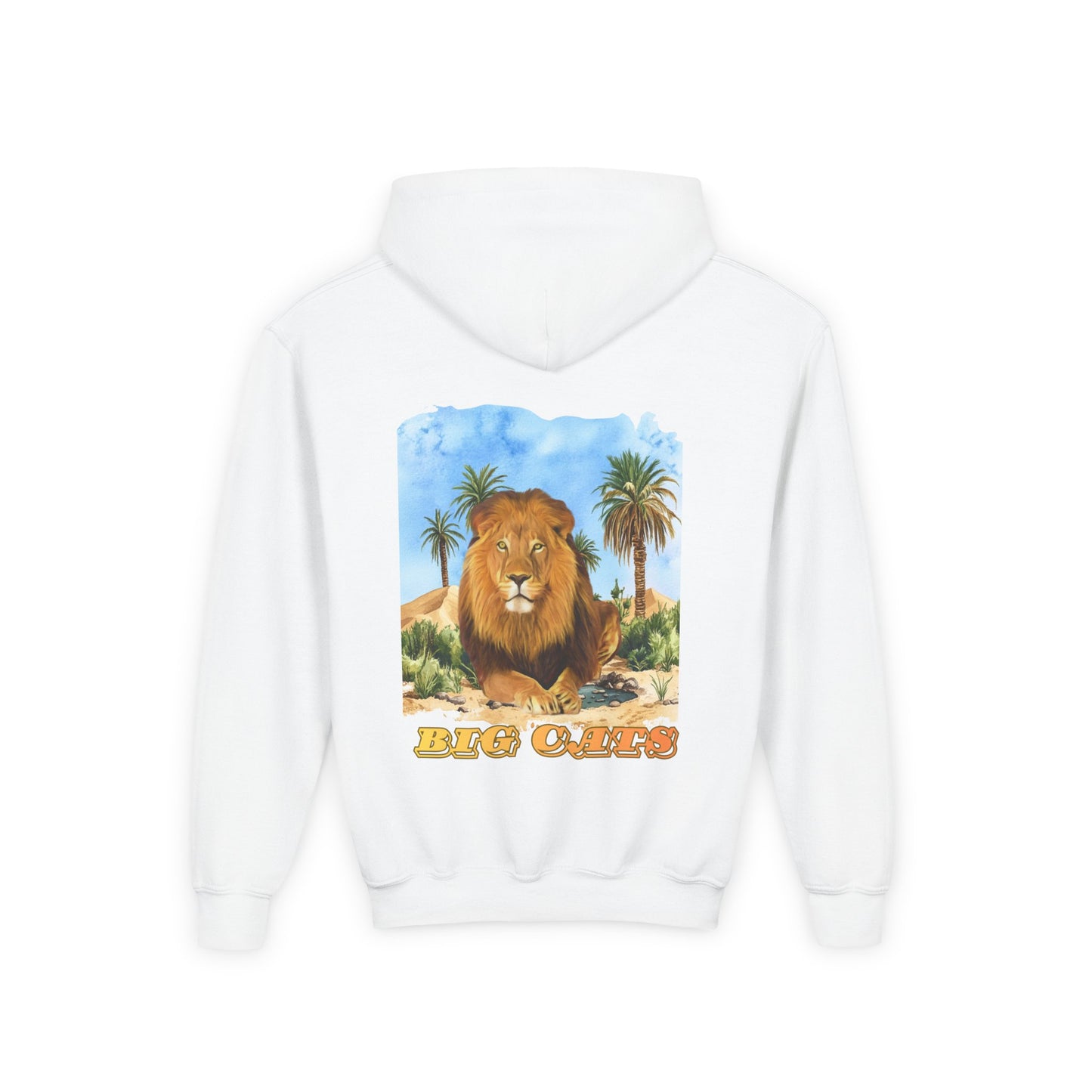 Boy's Big Cats Lion Hooded Sweatshirt