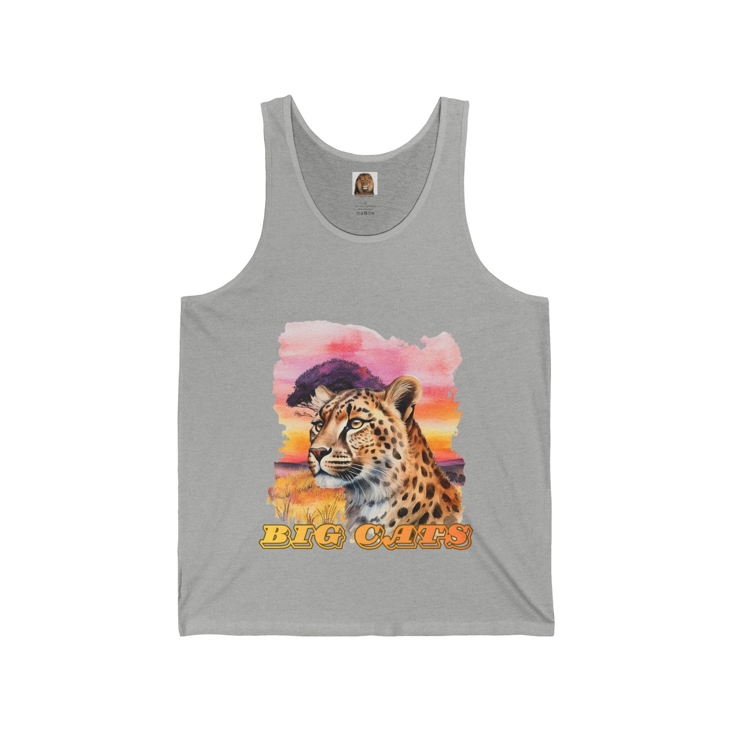 Women's Big Cats Cheetah Sunset Tank Top