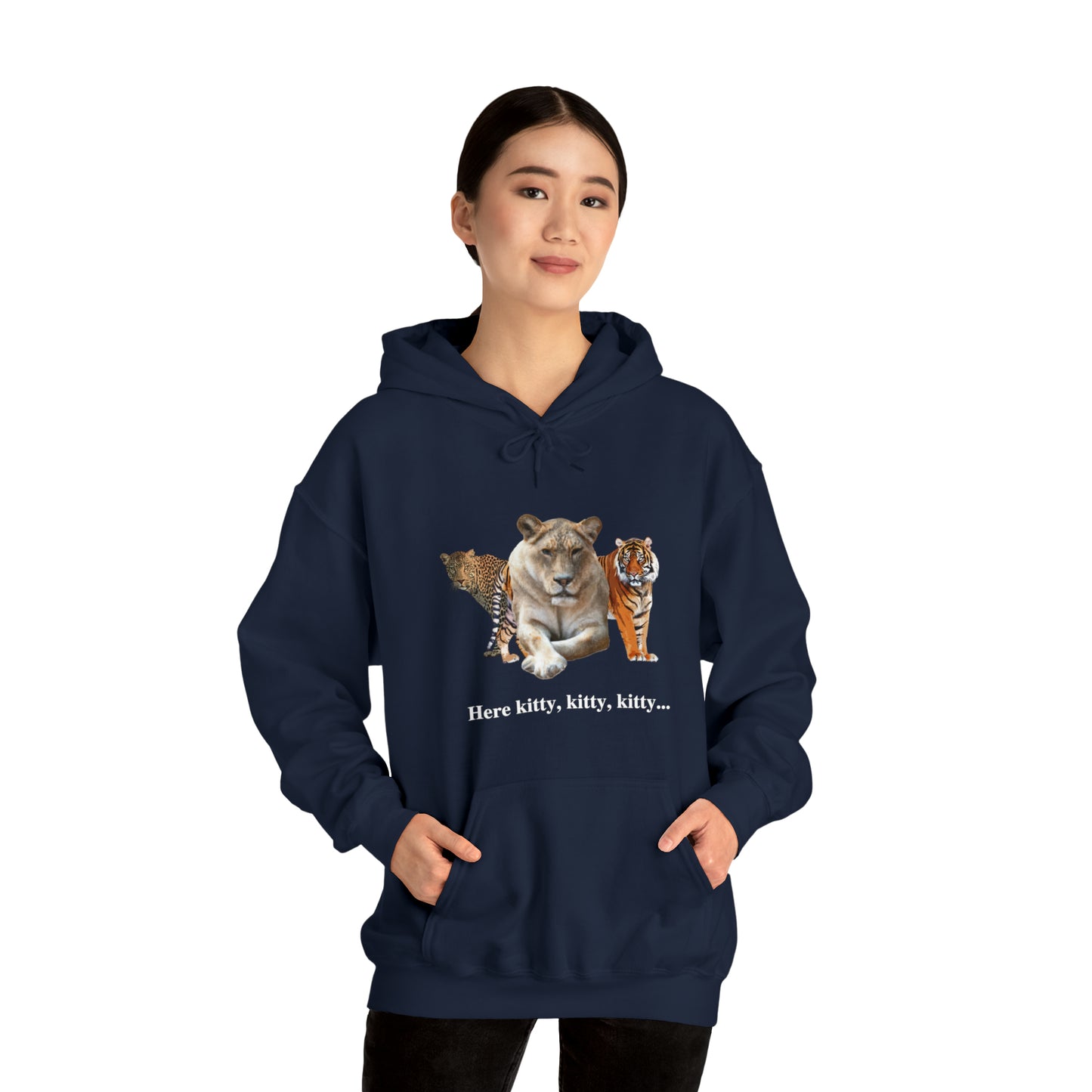 Unisex Big Cats Lioness Hooded Sweatshirt