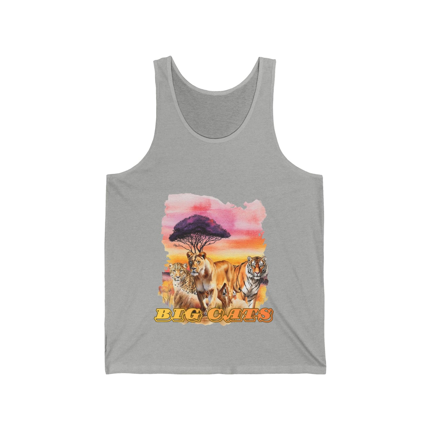 Women's Big Cats Trio Tank Top —  Lioness, Tiger, Cheetah