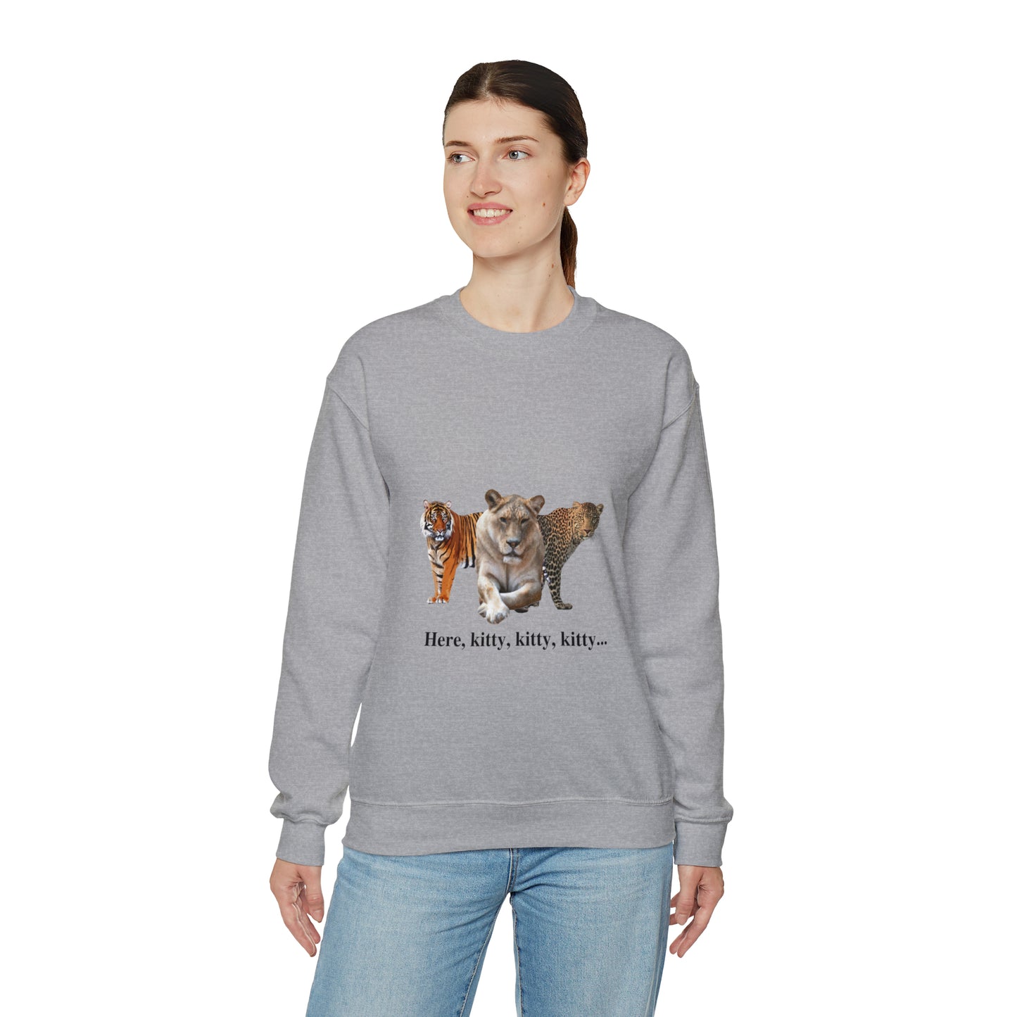 Unisex Big Cats Lioness Crewneck Sweatshirt