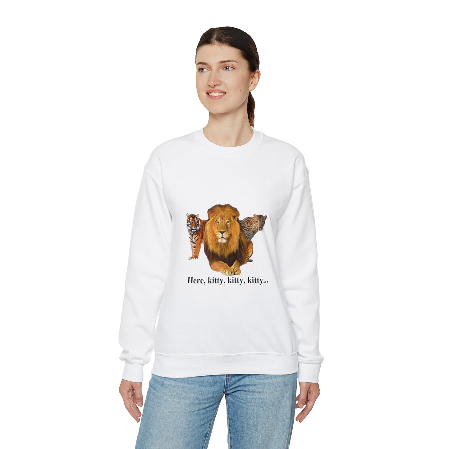 Unisex Big Cats Lion Crewneck Sweatshirt