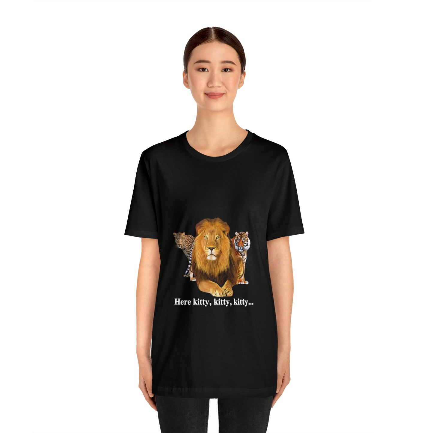 Unisex Big Cats Lion Short Sleeve Tee