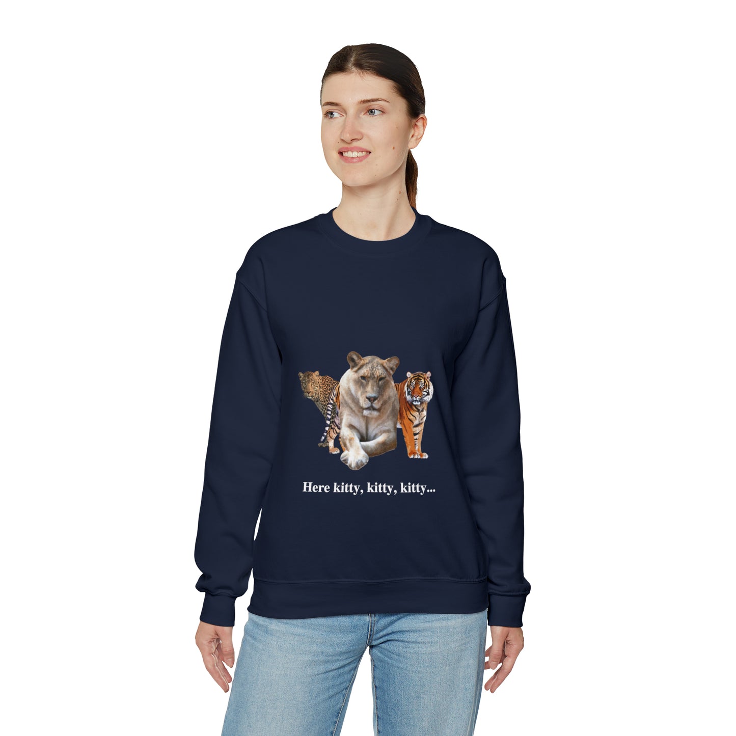 Unisex Big Cats Lioness Crewneck Sweatshirt