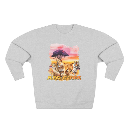 Women's Big Cats Trio Premium Crewneck Sweatshirt