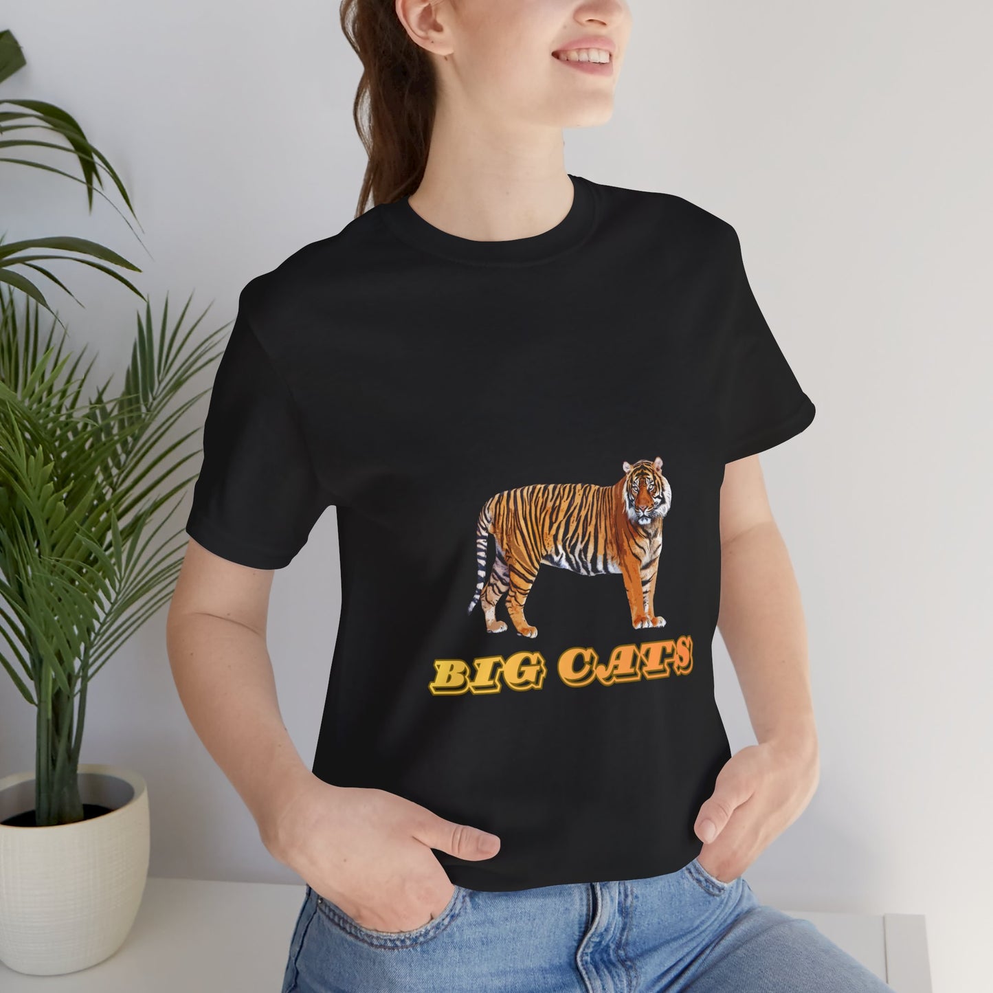 Unisex Tiger Big Cats Short Sleeve Tee