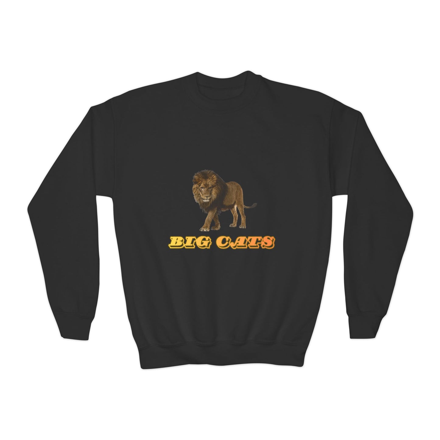 Youth Lion Big Cats Crewneck Sweatshirt