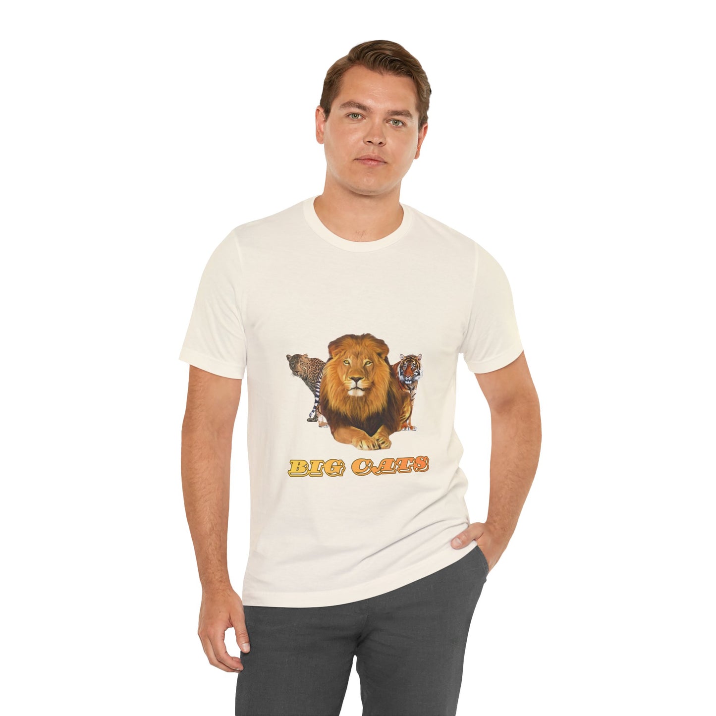 Unisex Big Cats Lion Short Sleeve Tee