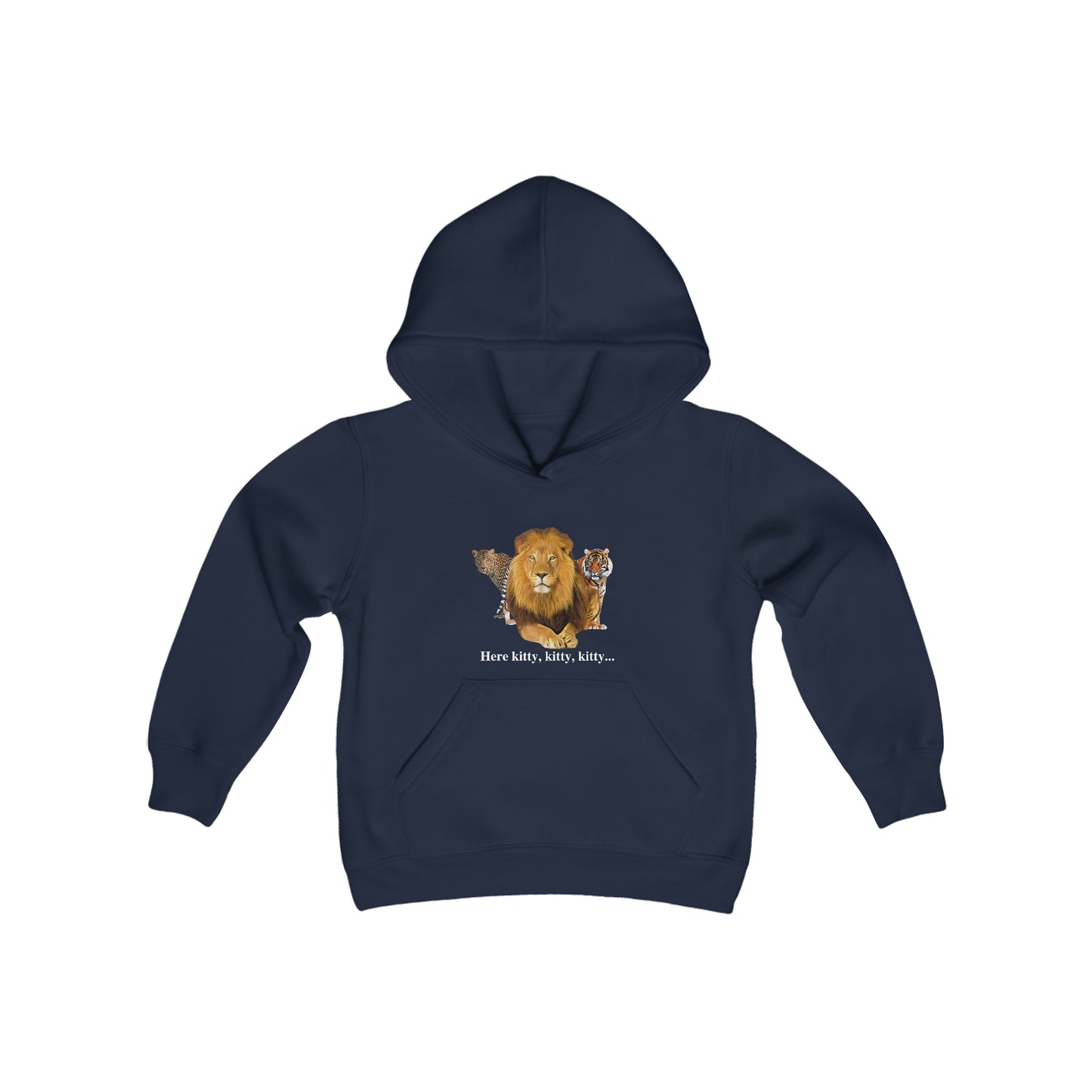 Youth Big Cats Lion Hooded Sweatshirt