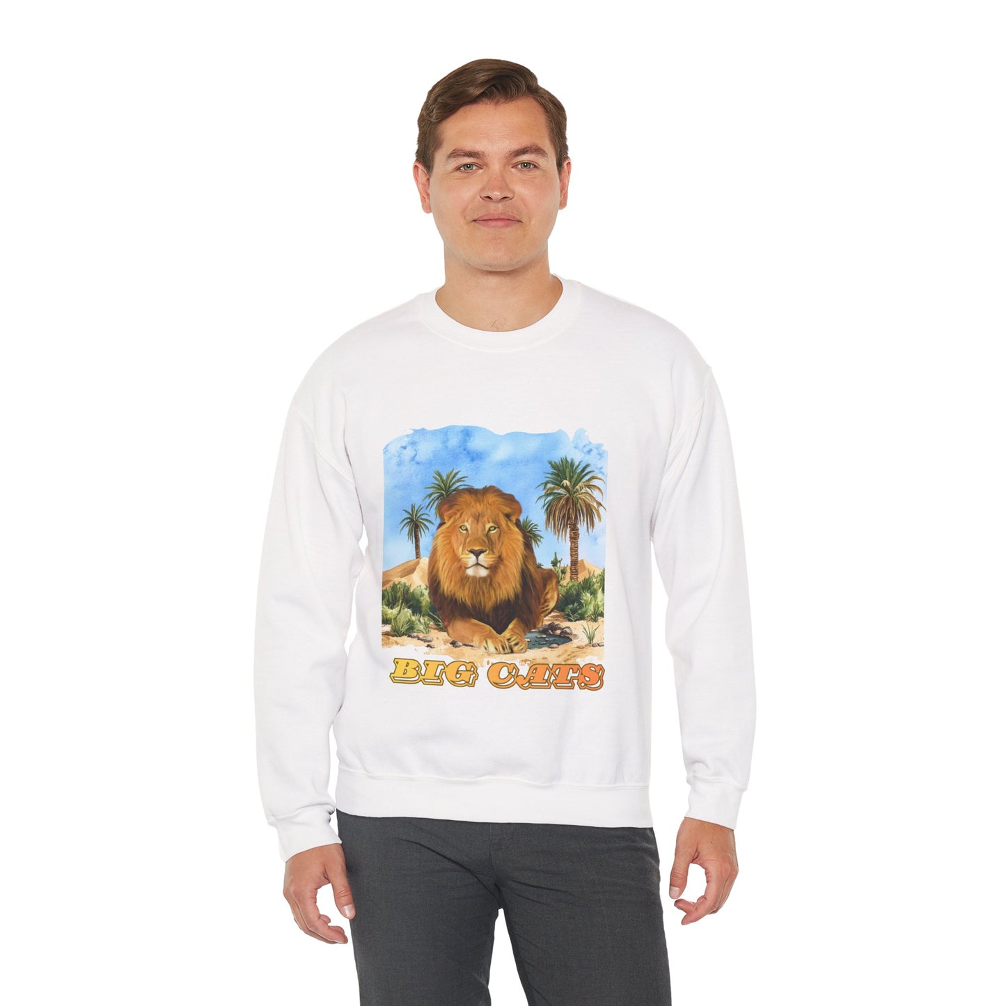 Men's Big Cats Lion Crewneck Sweatshirt