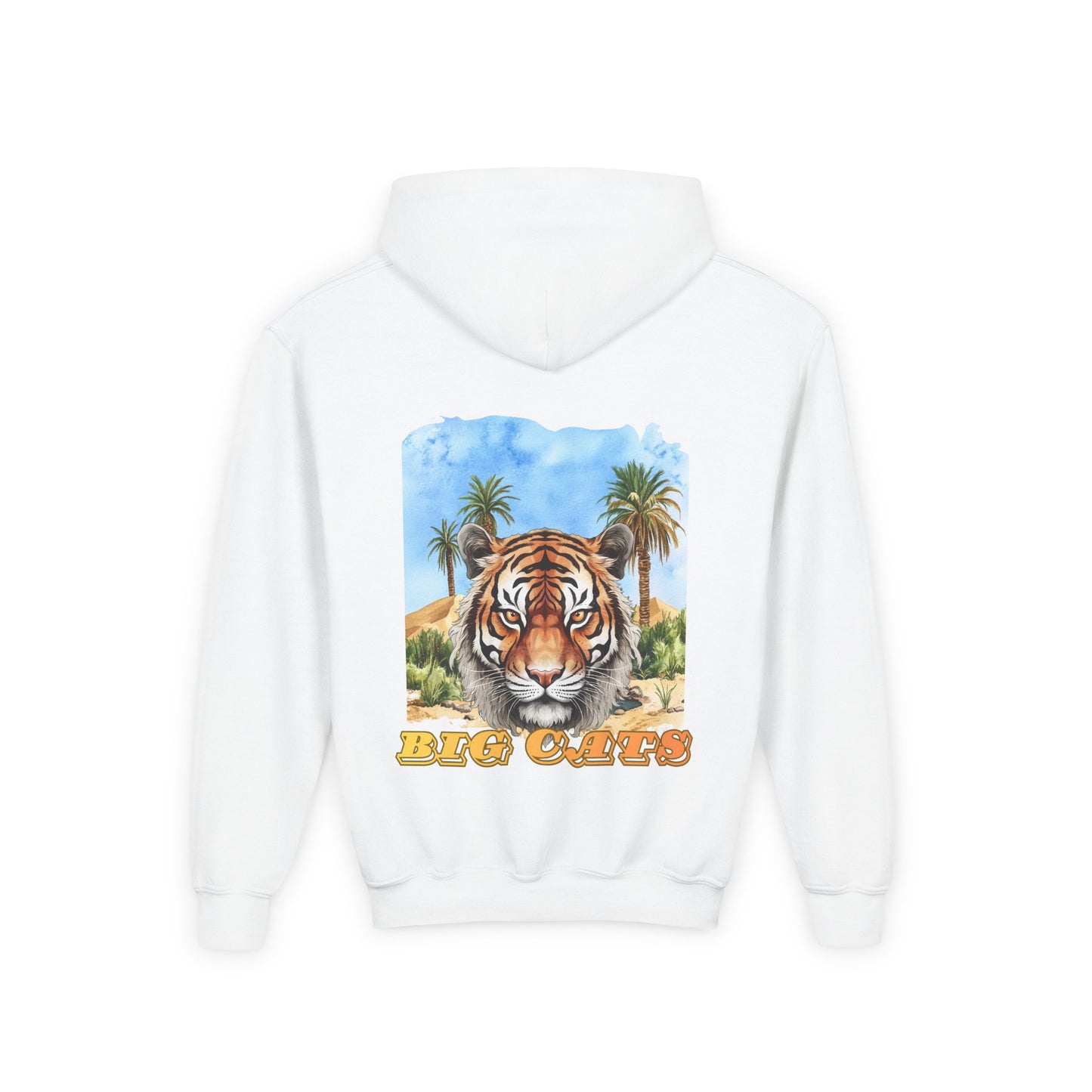 Boys Big Cats Tiger Hooded Sweatshirt