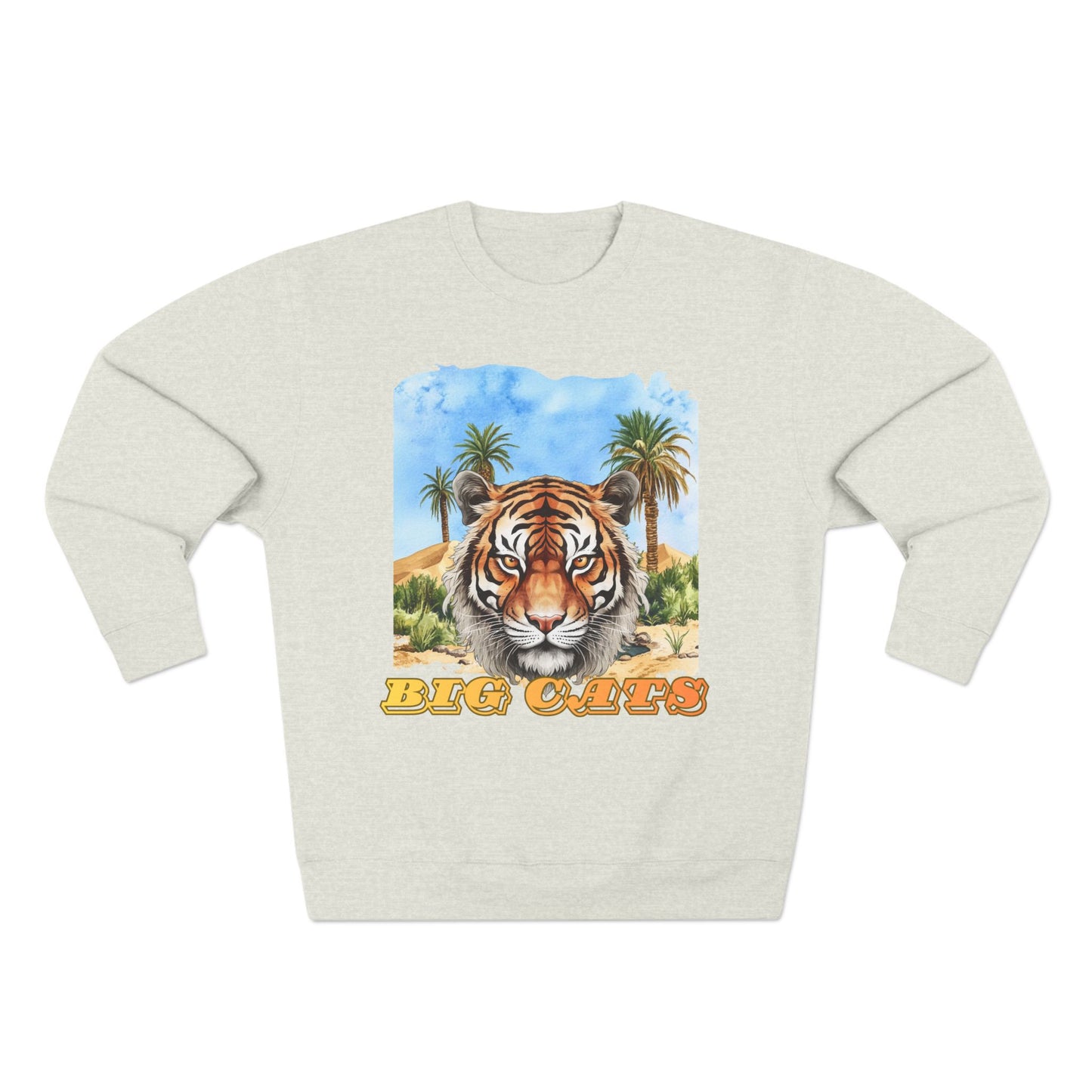 Men's Big Cats Tiger Premium Crewneck Sweatshirt
