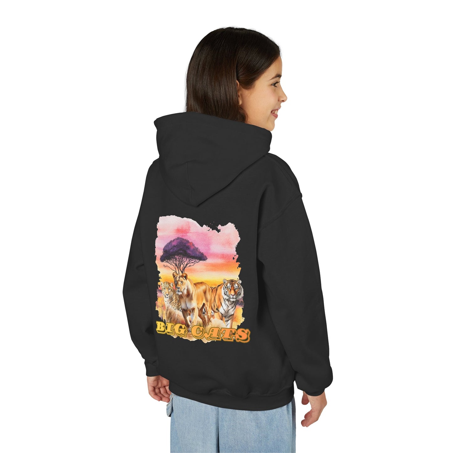 Girls Big Cats Trio Hooded Sweatshirt