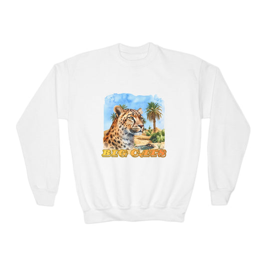 Boys Big Cats Cheetah Crewneck Sweatshirt