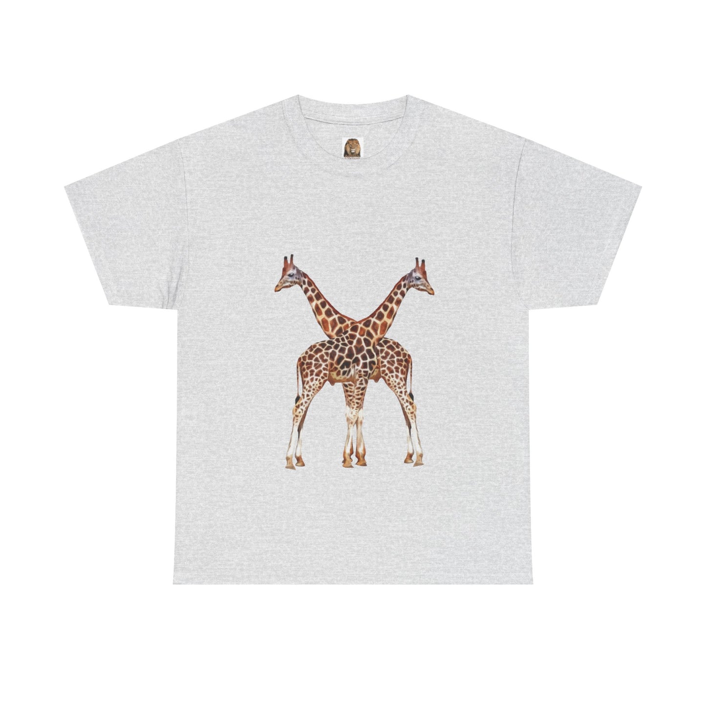 Giraffe Love Unisex Crew Neck Tee - Casual Wear For Animal Lovers