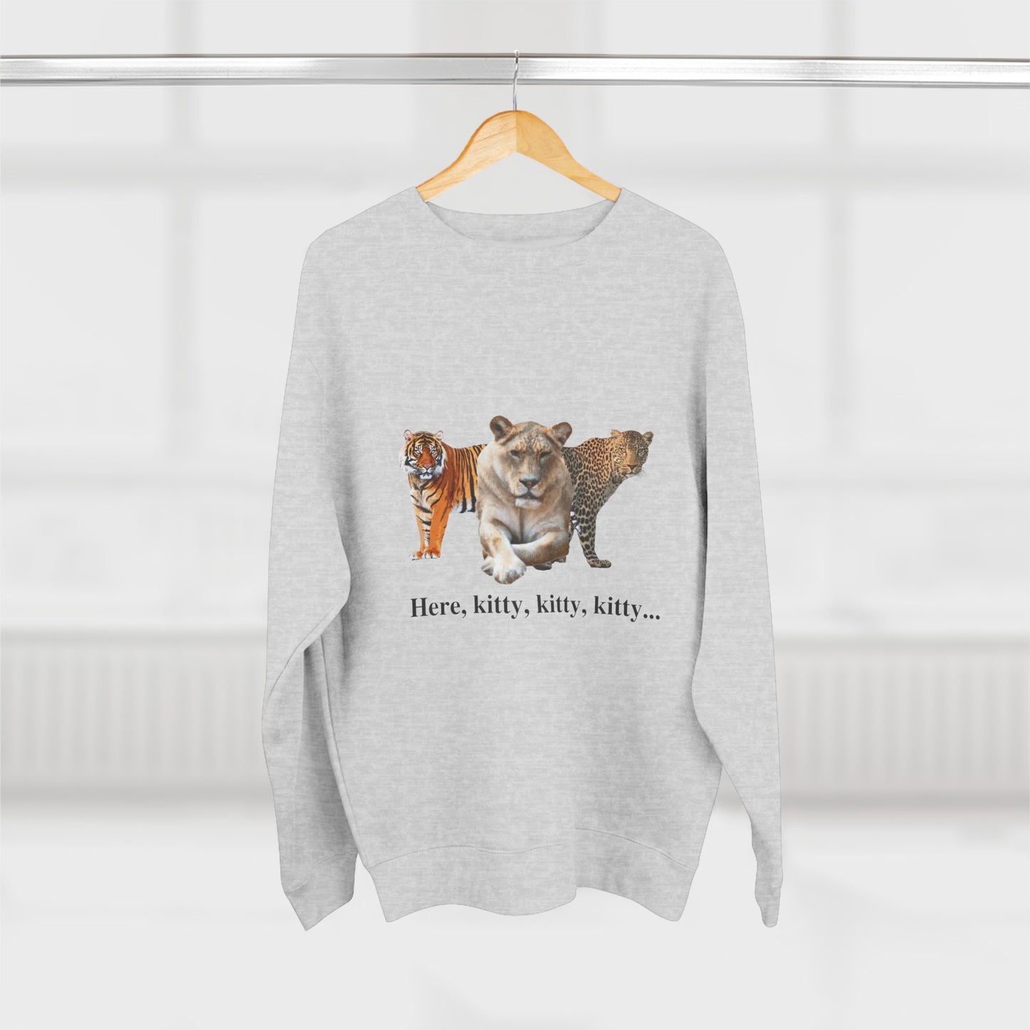 Unisex Premium Big Cats Lioness Crewneck Sweatshirt