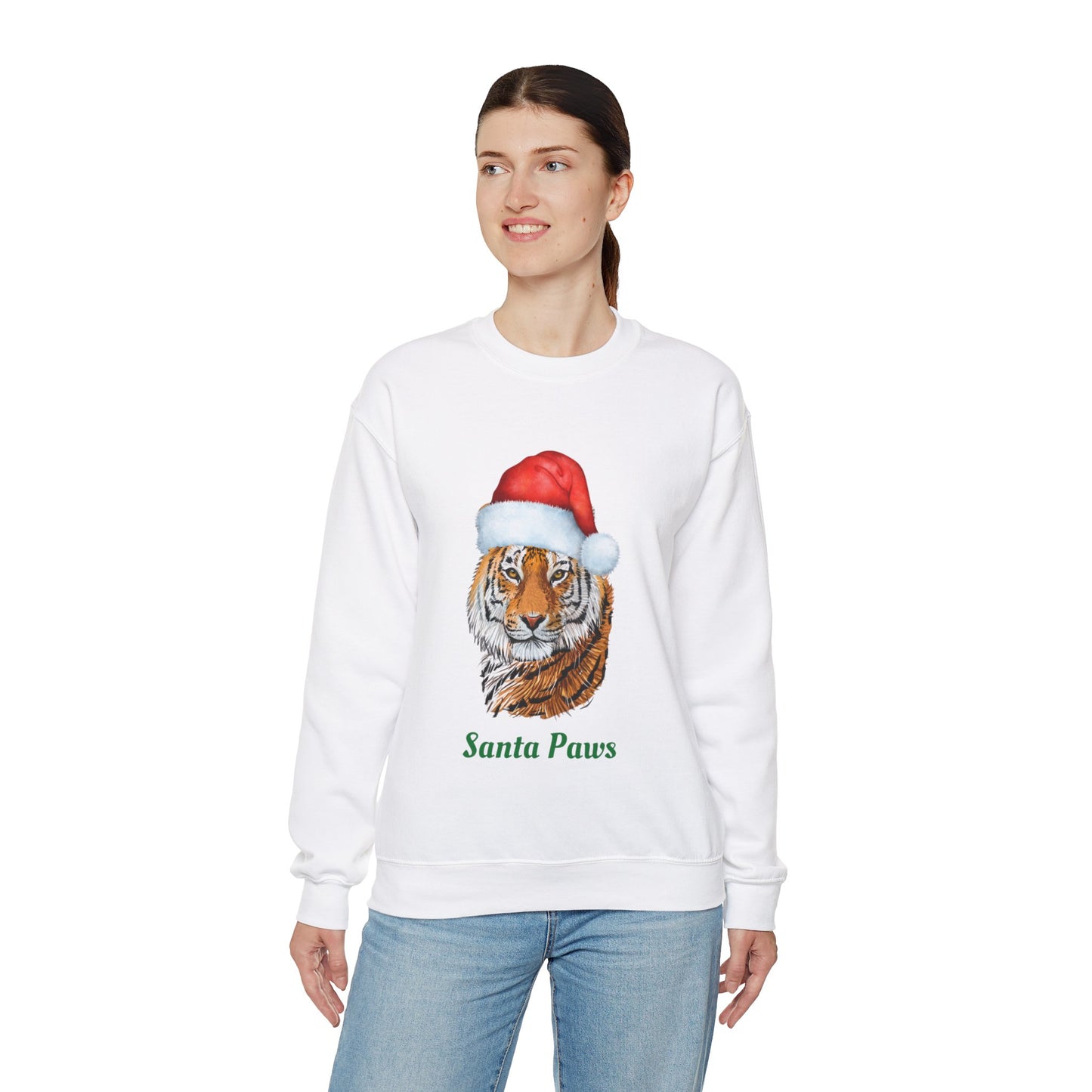 Unisex Tiger Santa Crewneck Sweatshirt