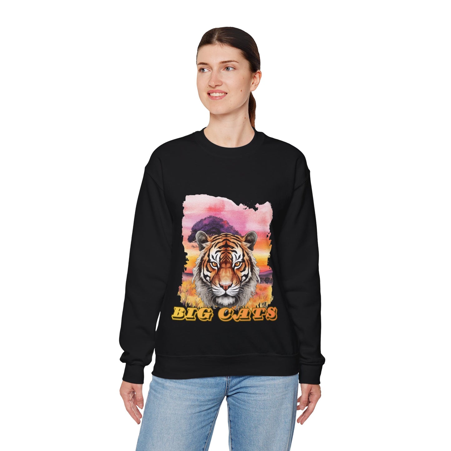 Women's Big Cats Tiger Crewneck Sweatshirt