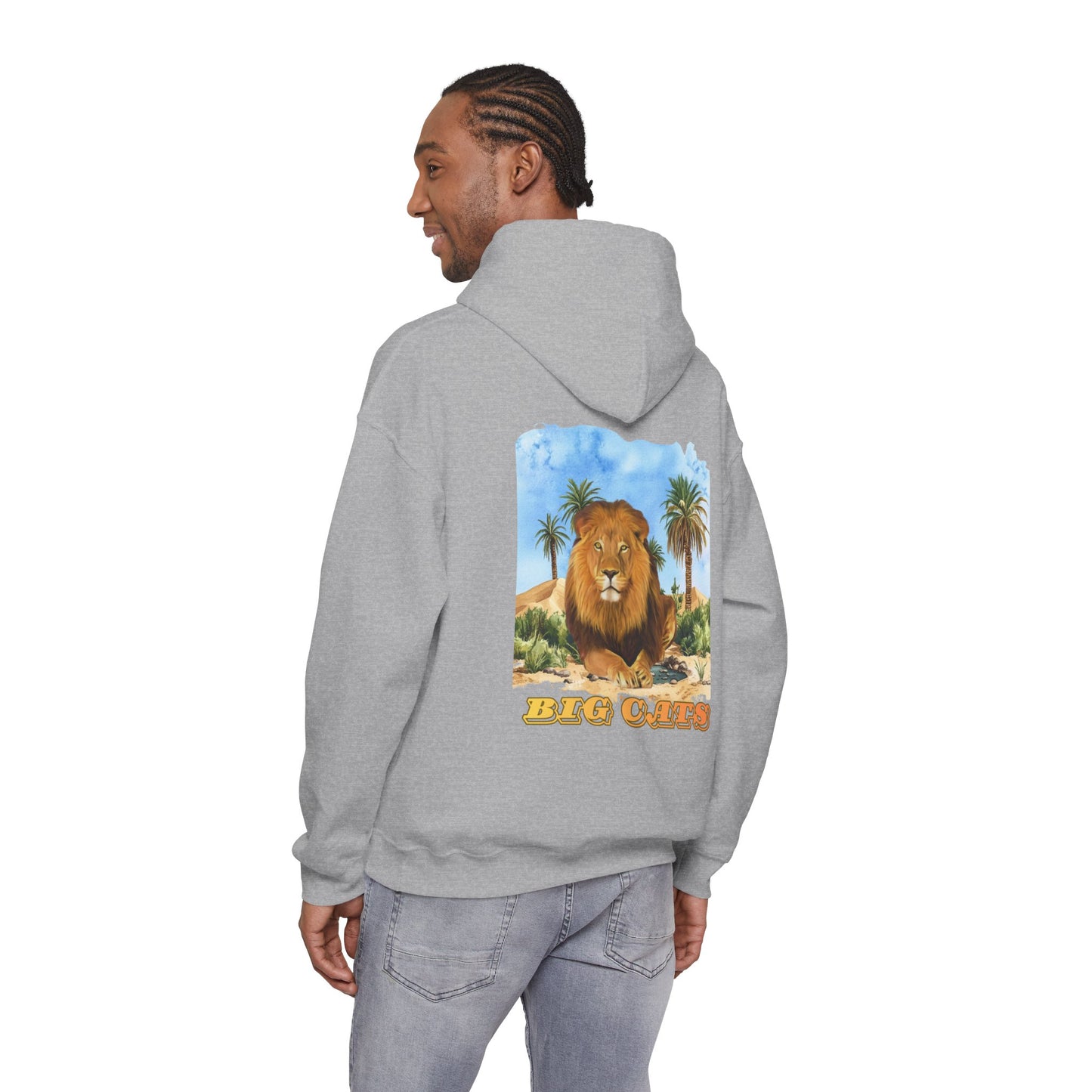 Men's Lion Big Cats Graphic Pullover Hoodie