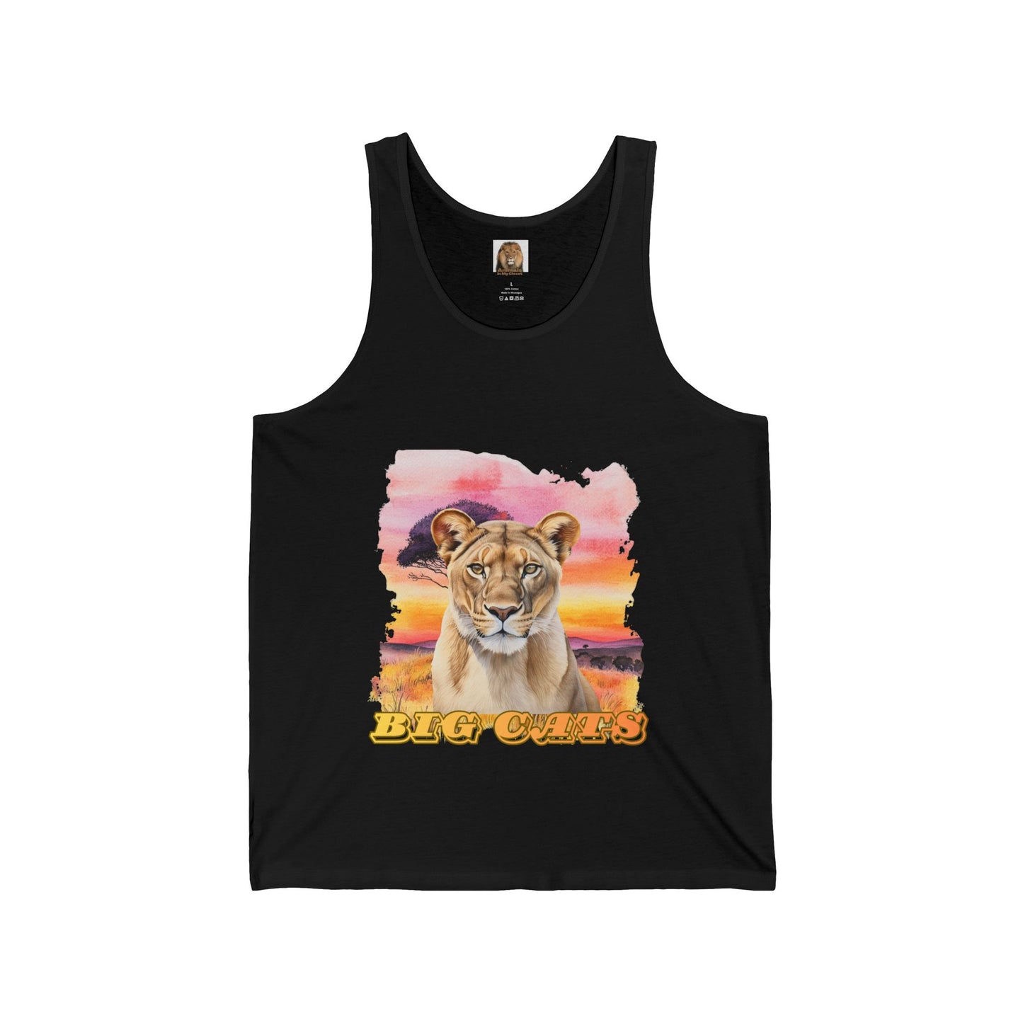 Women's Big Cats Lioness Sunset Tank Top