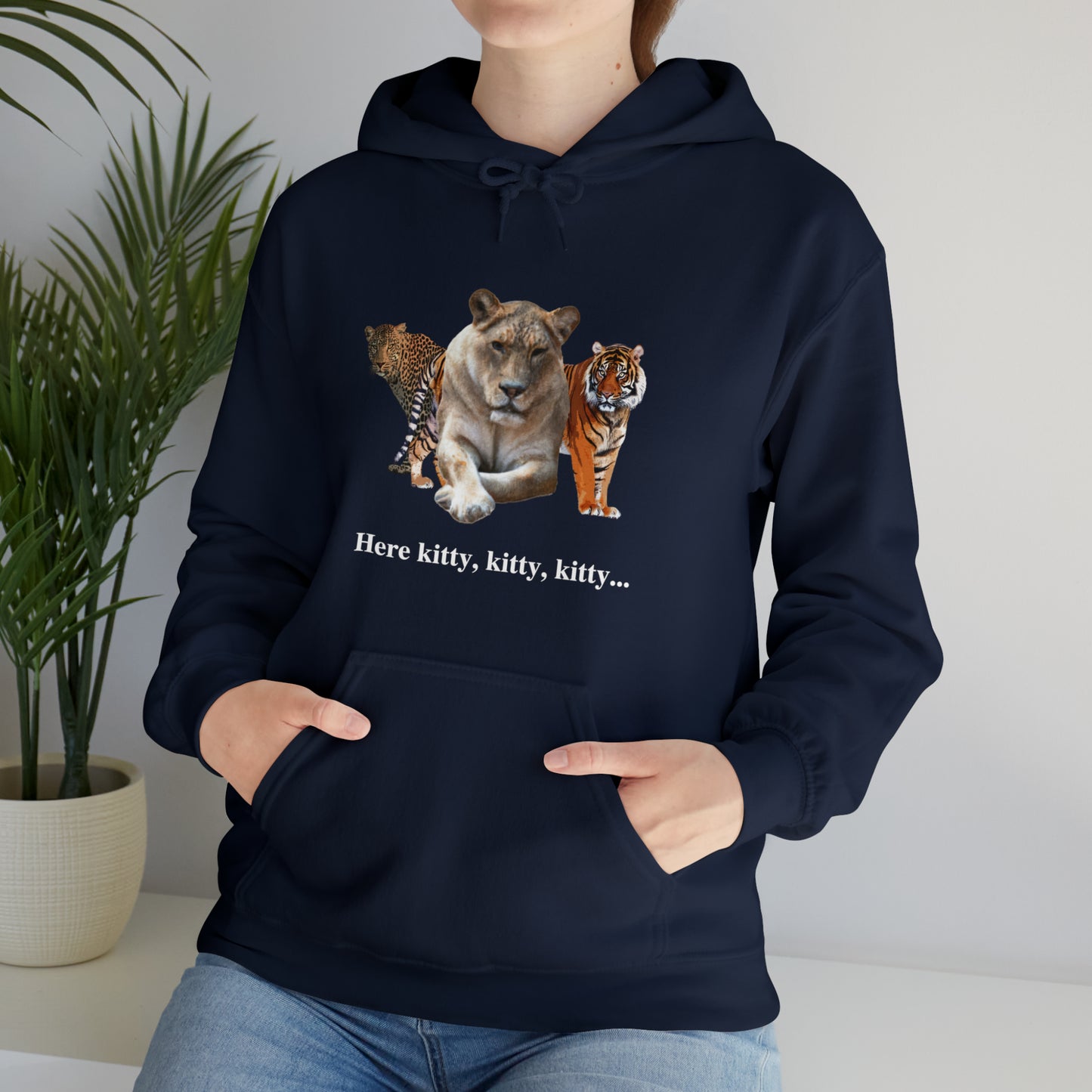 Unisex Big Cats Lioness Hooded Sweatshirt