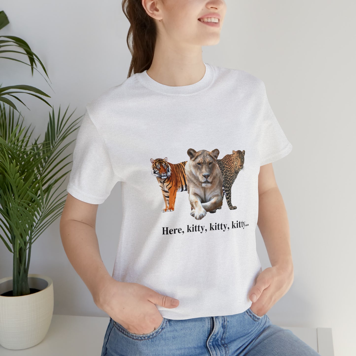 Unisex Big Cats Lioness Short Sleeve Tee