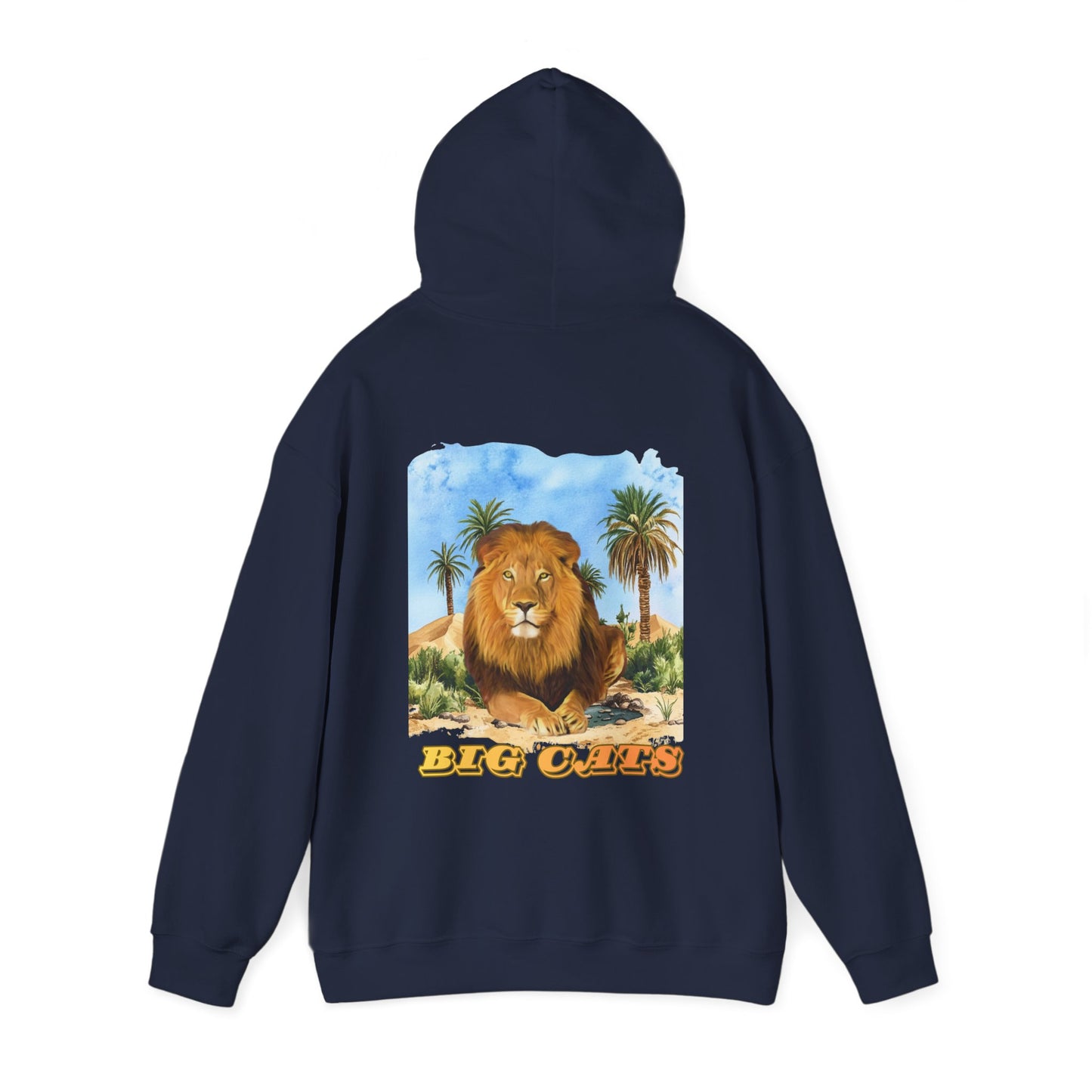 Men's Lion Big Cats Graphic Pullover Hoodie