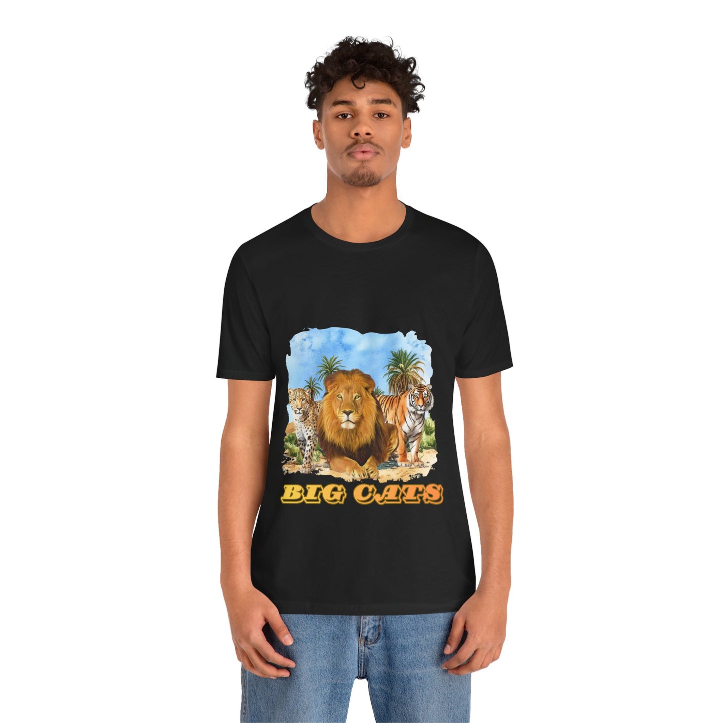 Men's Big Cats Trio Tee - Lion, Cheetah, and Tiger