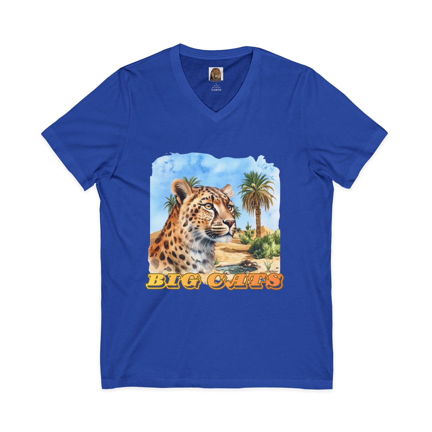 Men's Big Cats Cheetah V-Neck Tee