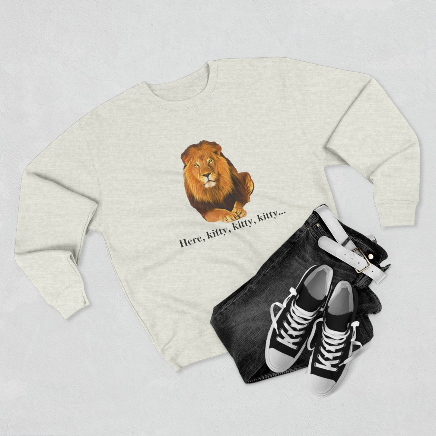 Unisex Premium Lion Big Cats Crewneck Sweatshirt